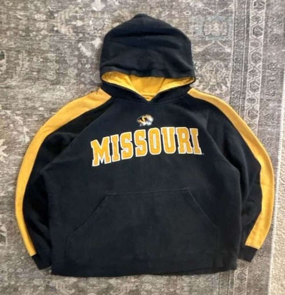Team Edition Apparel Missouri Tigers Black Yellow Hoodie Sweatshirt XL